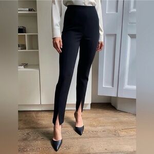 Babaton Jotham Slit Front Pant Black Size 6 Aritzia #74846